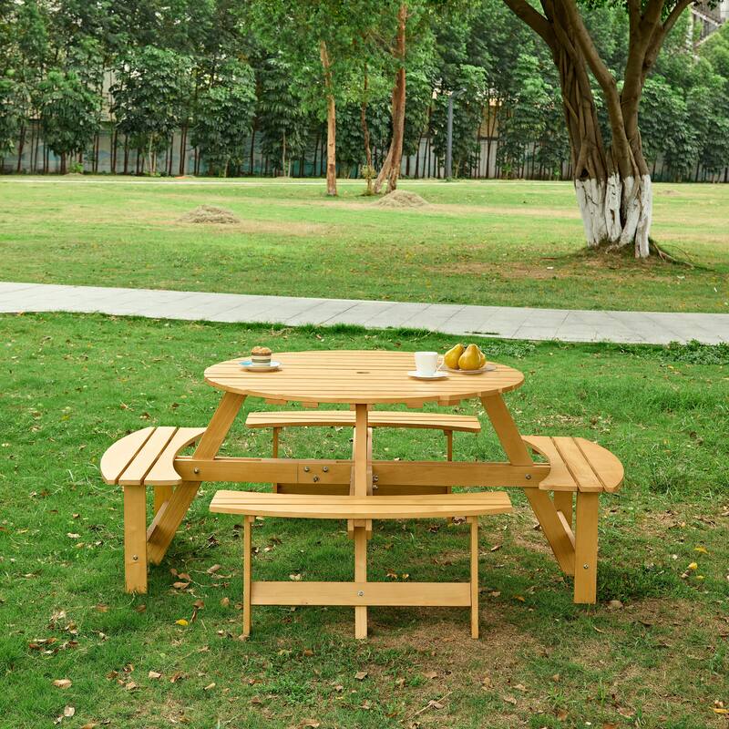 Outside Picnic Table Set with Benches for Garden,Backyard,Porch,Patio