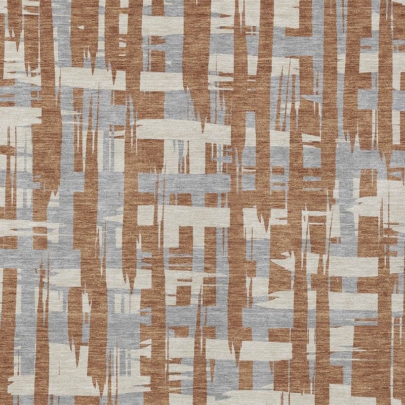 HomeRoots Striped Transitional Rectangle Outdoor Rug