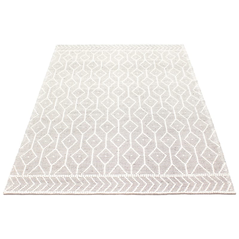 ECARPETGALLERY Braid weave Sienna Grey Wool Rug - 6'2 x 8'11