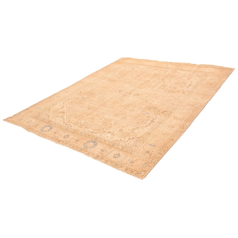 ECARPETGALLERY Hand-knotted Antalya Vintage Light Copper Wool Rug - 9'11 x 12'9