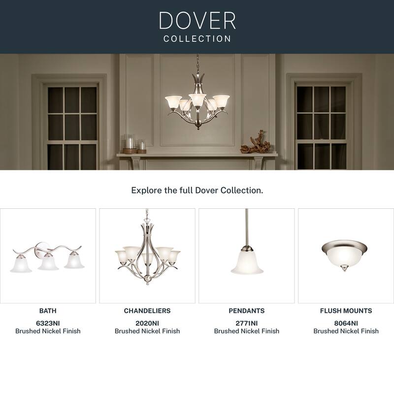 Kichler Lighting Dover 5-light Brushed Nickel Chandelier