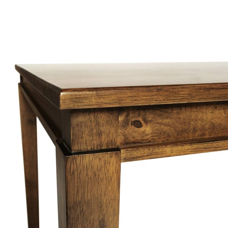 Classic Wood Dining Table with Offset Tapered Legs