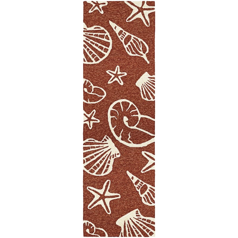 Picadilly Sea Shells Indoor/ Outdoor Area Rug