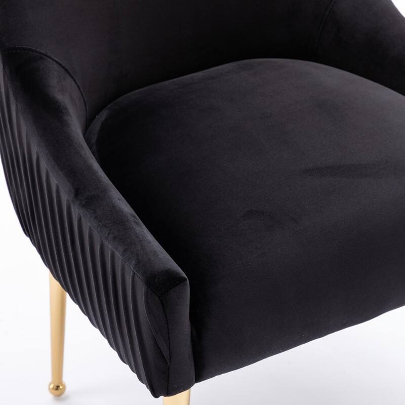 SEYNAR Mid Century Velvet Accent Dining Chair Set of 2 with Rear Handle