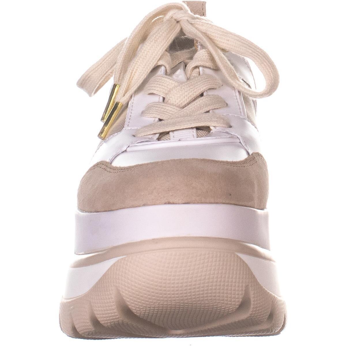 michael michael kors felicia leather platform trainer