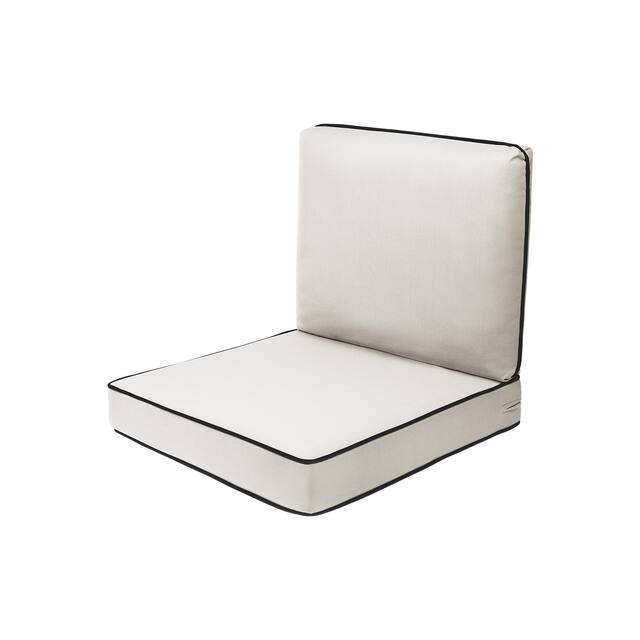 Haven Way Universal Outdoor Deep Seat Lounge Chair Cushion Set