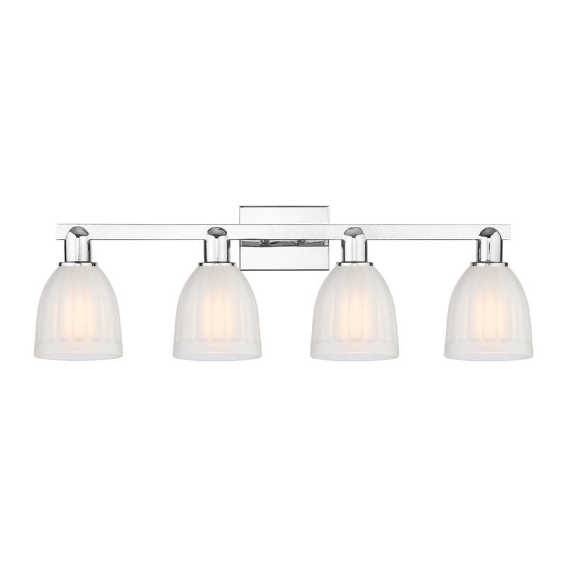 Innovations Lighting Endless Possibilities Arcadia - Brookfield - 4 Light 33" Bath Vanity Light - Polished Chrome/White