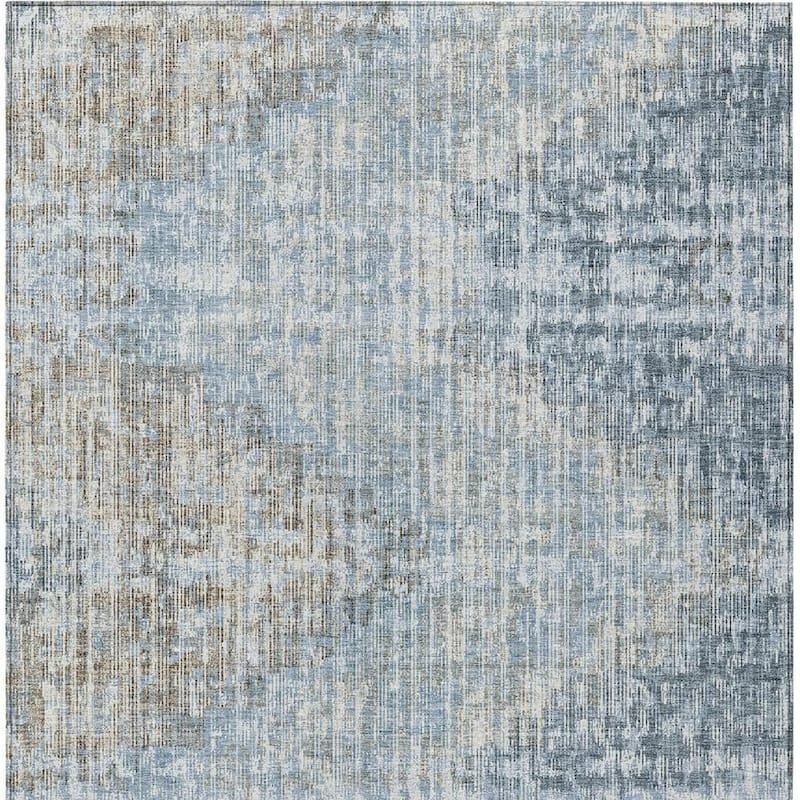 HomeRoots Geometric Transitional Rectangle Outdoor Rug