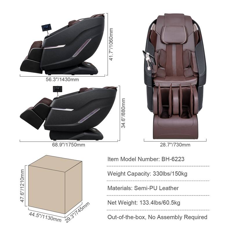 Massage Chair - Full Body Zero Gravity Recliner with Multi Auto Modes