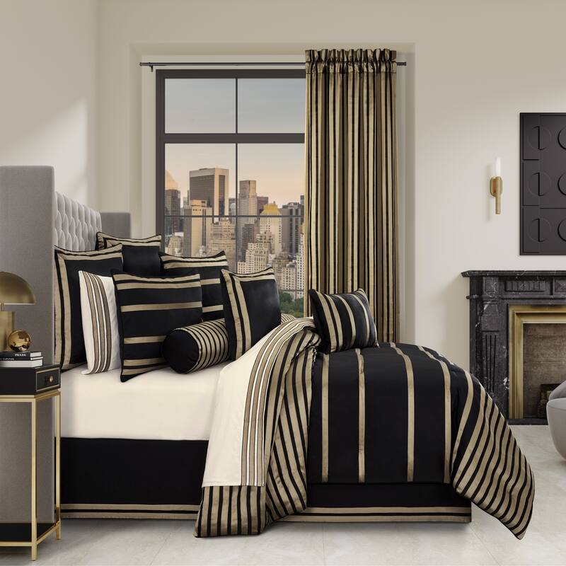 Calvari Black And Gold Euro Sham