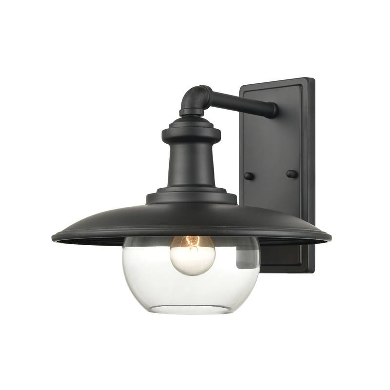 Jackson 12'' High 1-Light Outdoor Sconce - Matte Black - 12 inch Tall - 12 inch Tall - Matte Black