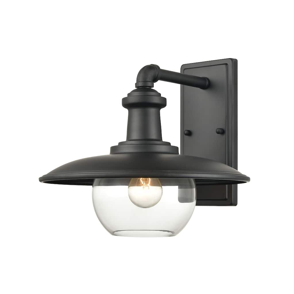 Jackson 12'' High 1-Light Outdoor Sconce - Matte Black - 12 inch Tall