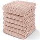 preview thumbnail 46 of 134, Baby Washcloths Muslin Cotton, Large 10"x10" by Comfy Cubs Pack of 6 - Blush