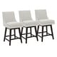 preview thumbnail 24 of 216, Luca Counter Height Swivel Barstool Set of 3 - Ivory-Fabric - Counter Height