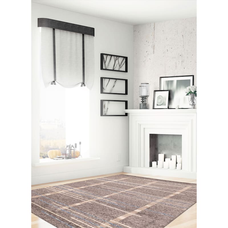 ECARPETGALLERY Hand-knotted Tangier Dark Grey Wool Rug - 8'2 x 9'10