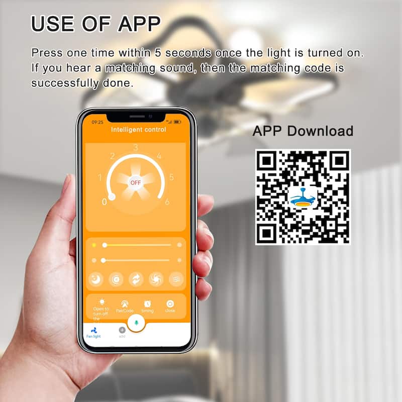 Modern Butterfly Design Styling Black Ceiling Fan Light with Remote Control Timing Function, Noiseless, Children's Favorite
