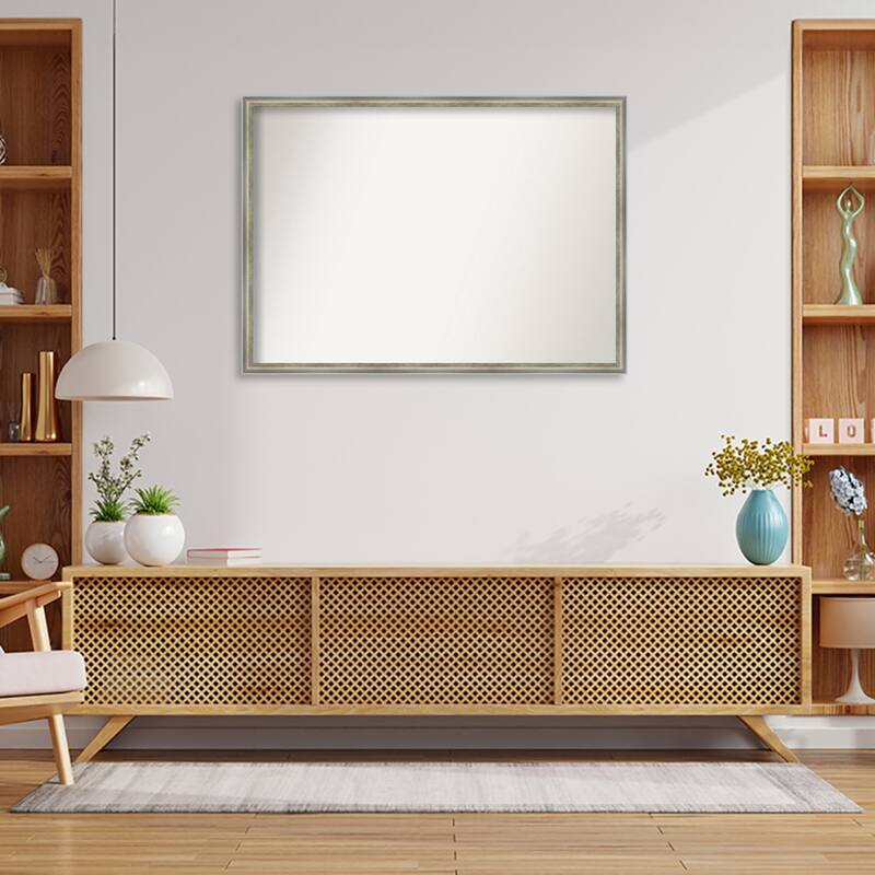 Salon Scoop Non-Beveled Wood Framed Wall Mirror