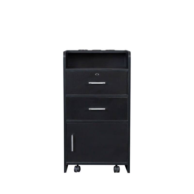Locking Beauty Salon Storage Cabinet