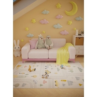 Ginza Six Washable Roadmap In the Valley Kids Rug