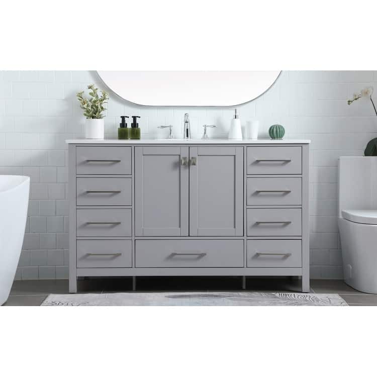 Elegant Lighting VF18854 Irene 54" Free Standing Single Basin Vanity