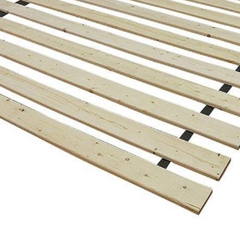 Queen Size Bed Slat Kit - No Box Spring Needed, Sturdy Fabric-Strapped Wood Slats