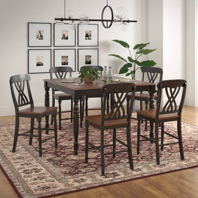 Brunico Counter Height Two-Tone Extending Dining Set