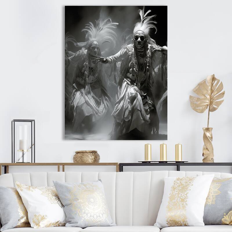 Designart "Native Art Dance Of Spirits" Native American Art Wall Art
