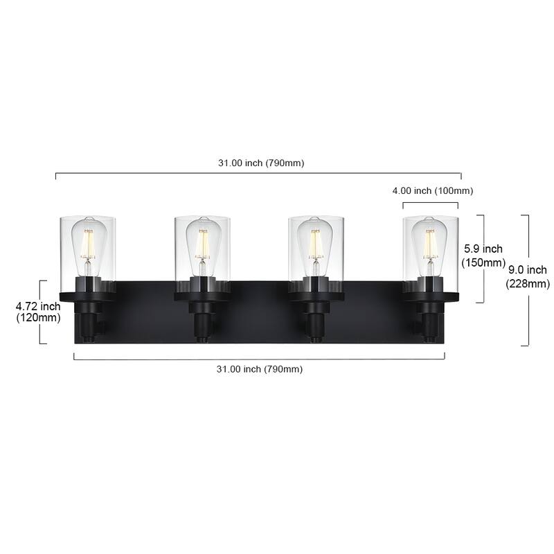 Modern Bathroom Lights with Clear Shape