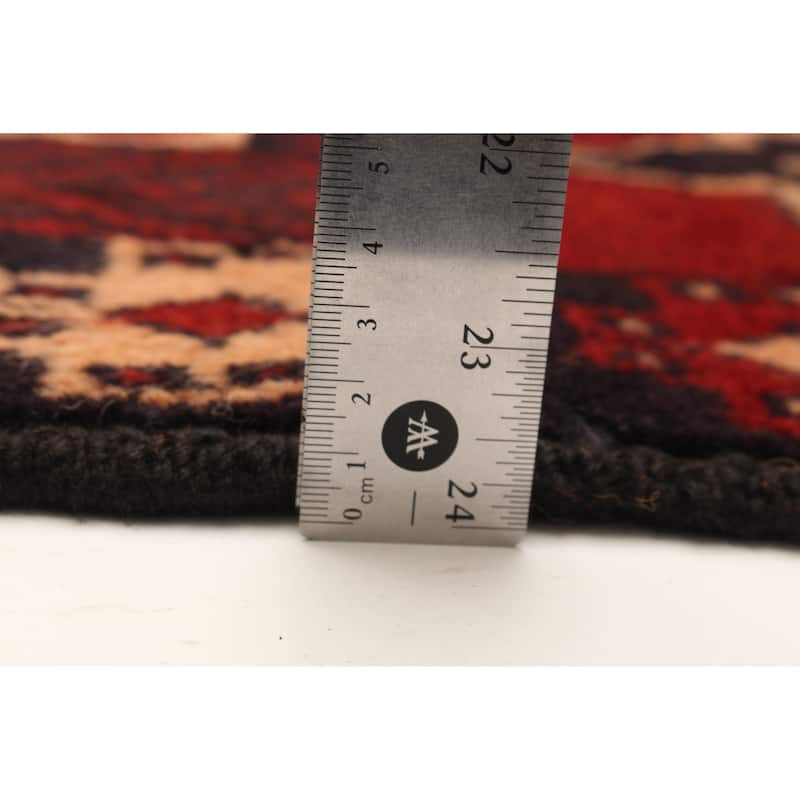 ECARPETGALLERY Hand-knotted Baluch Red Wool Rug - 3'10 x 6'4