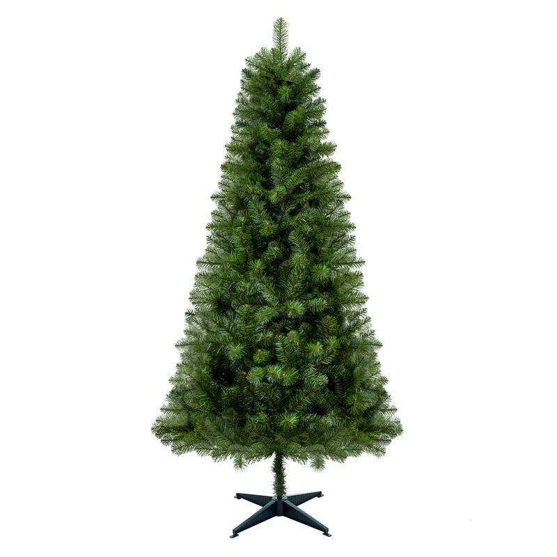 6ft Pre-lit Artificial Christmas Tree with Foldable Stand - Realistic Hinged PVC Fir