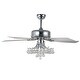 preview thumbnail 31 of 61, Bella Depot 52" Modern Reversible Crystal Ceiling Fan with Remote Control and Light Kit