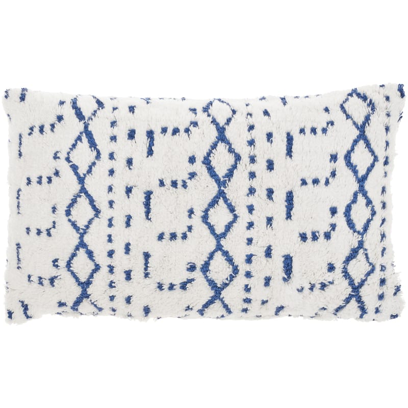 Mina Victory Life Styles Textured Geometric Boho Throw Pillow , ( 12"X20" )