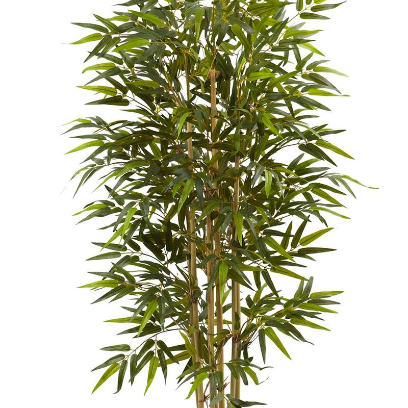 6-foot Bamboo Tree with Decorative Planter - Green