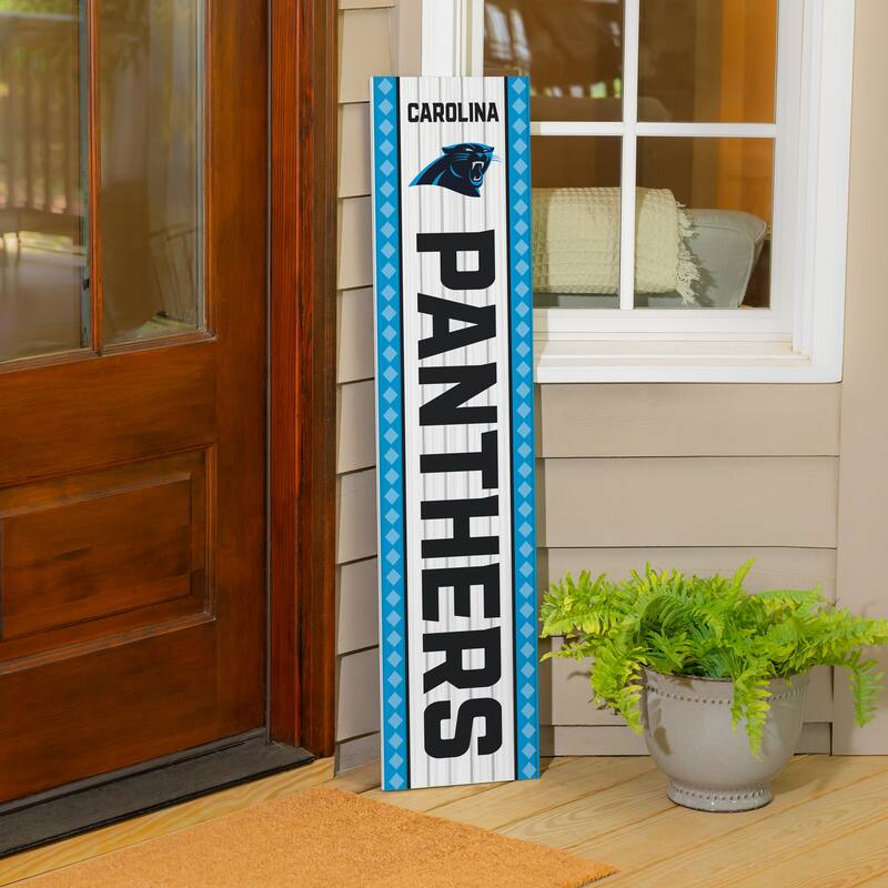 47" Double Sided Seasonal Porch Leaner, Carolina Panthers - 47" x 11.25"