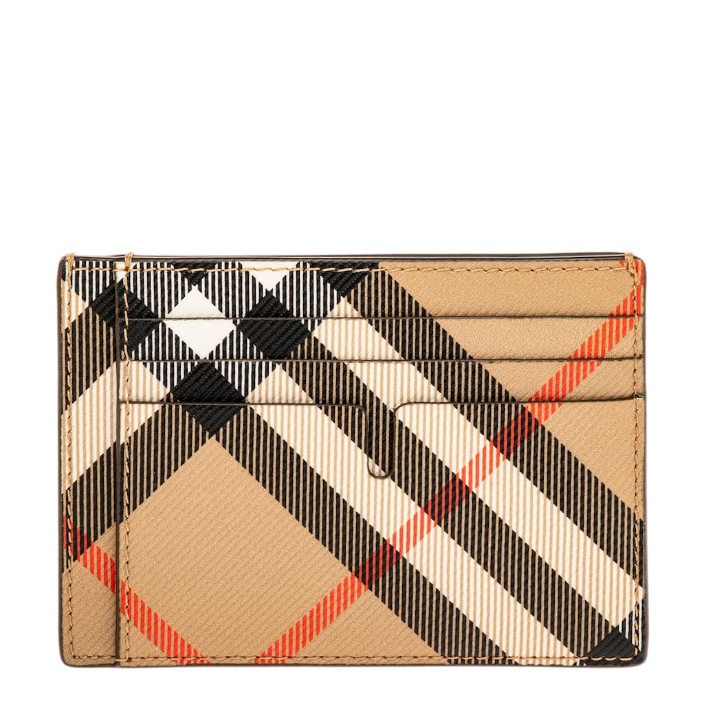 Burberry Men's Check Clip Card Case
