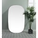 preview thumbnail 4 of 9, Elegant Lighting MR2B3660 Brynn 36" W x 60" H Oval Framed Bathroom