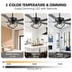 preview thumbnail 28 of 46, 52" Modern Chrome/ Black Indoor Ceiling Fan Light with Remote and 5 Resiversible Blades