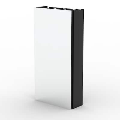 12" x 24" Rectangular Aluminum Surface Mount Medicine Cabinet with Mirror and Shelves