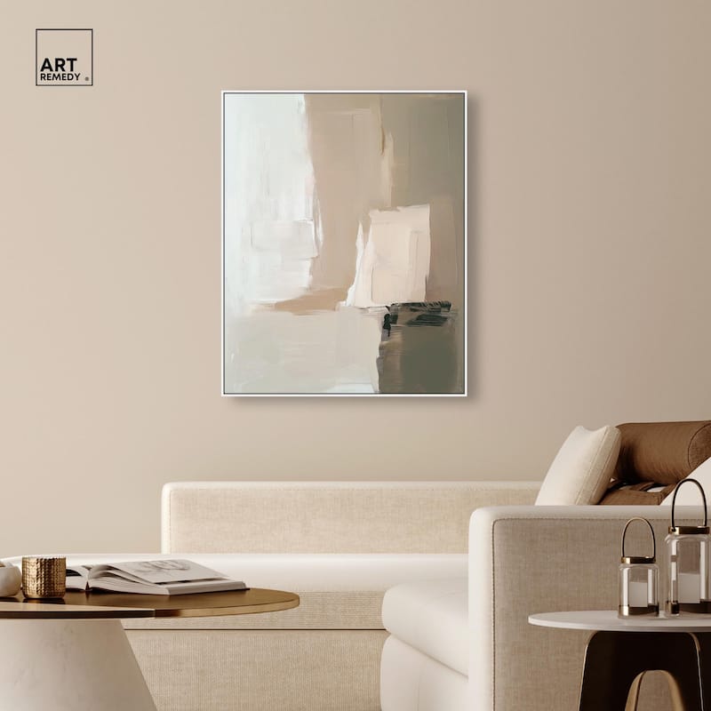 Pale Textured Silence II Canvas by Art Remedy