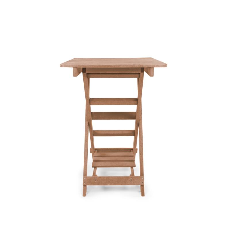 Patagonia Fully Assembled All-Weather Recycled HDPE Outdoor Folding Bar table