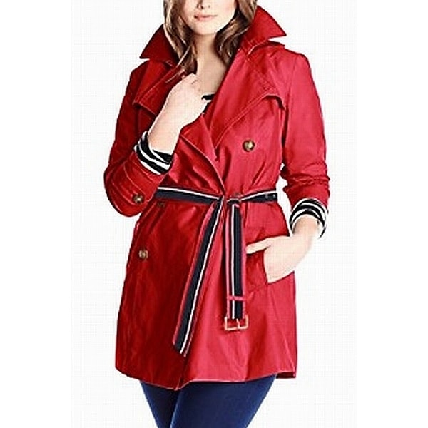 tommy hilfiger women's red coat