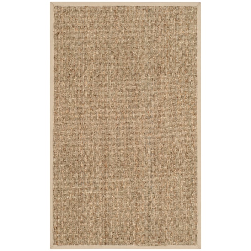 SAFAVIEH Natural Fiber Marina Basketweave Seagrass Rug - 2' x 3' - Natural/Ivory - Rectangle