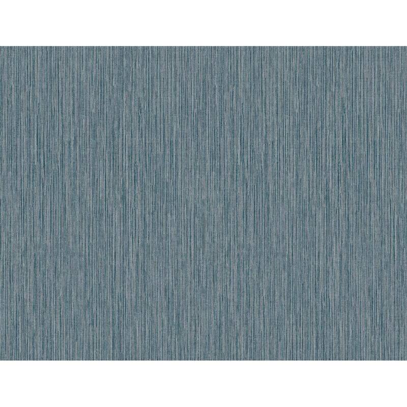 Seabrook Designs Vertical Stria Embossed Vinyl Unpasted Wallpaper - 27 in. W x 27 ft. L - Bluestone