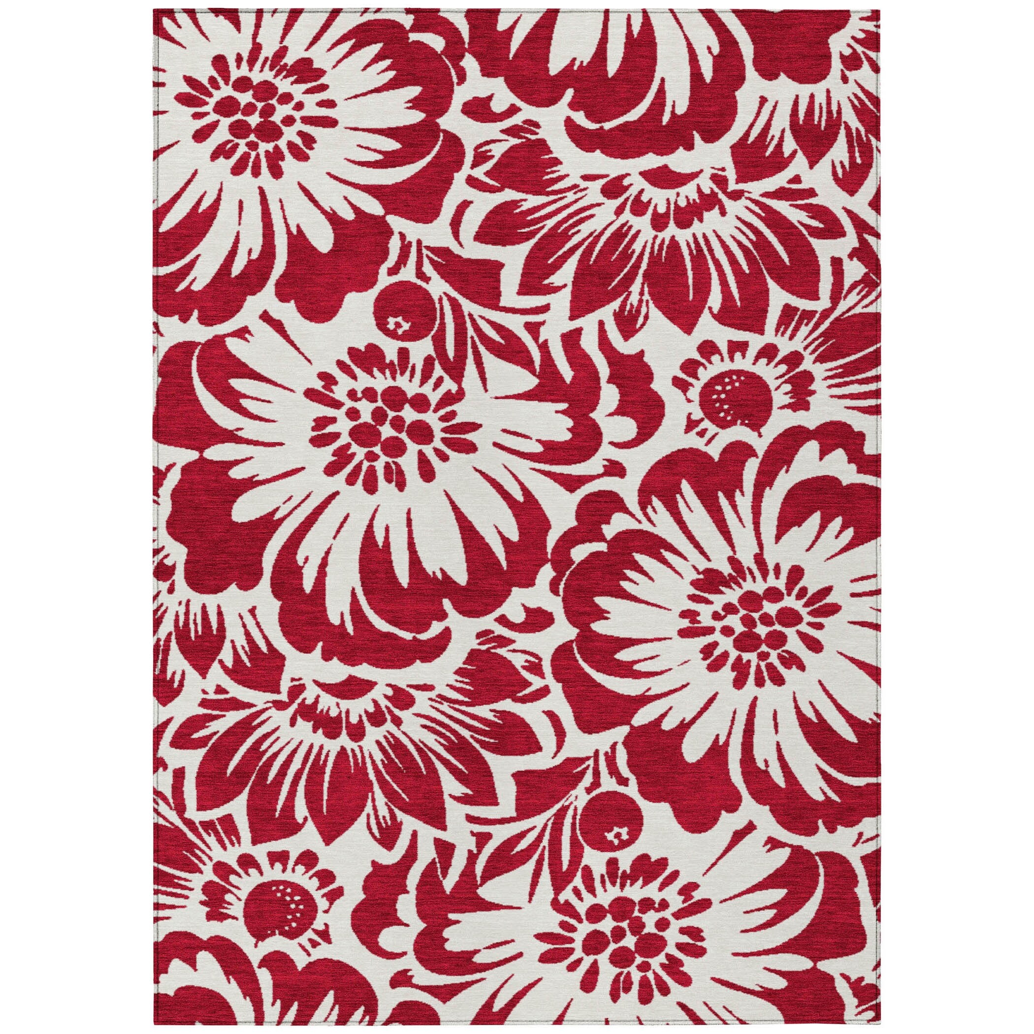 Machine Washable Indoor/ Outdoor Whimsy Floral Chantille Rug - On Sale -  Bed Bath & Beyond - 38426505