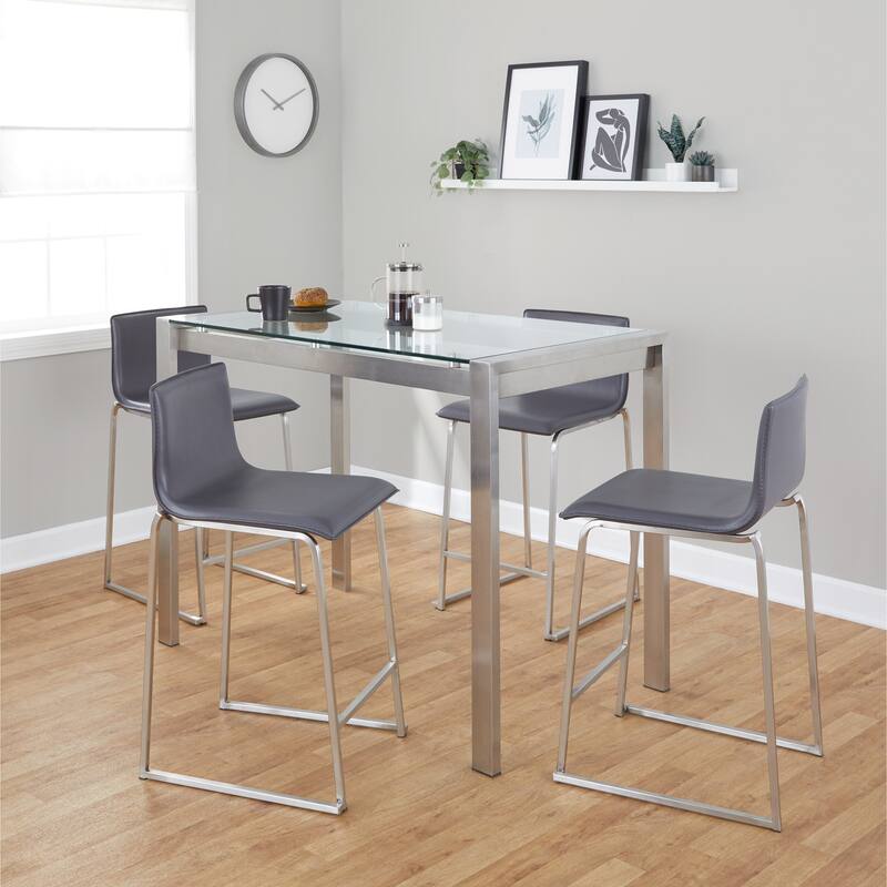 Strick & Bolton Forrest Mara Upholstered 5-Piece Counter Height Dining Set