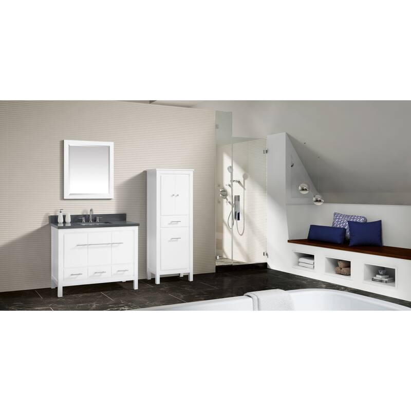 Azzuri Riley 32" x 28" Rectangular Framed Beveled Edge Mirror