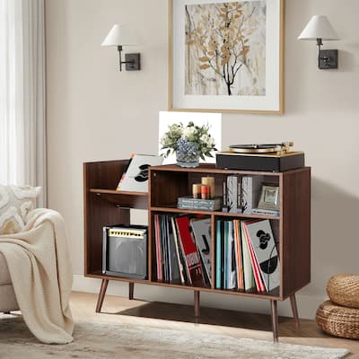 Large record player stand/record storage cabinet/CD cabinet