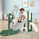 preview thumbnail 1 of 7, Toddler Slide and Swing Set 5 in 1, Kids Playground Climber Slide Playset with Telescope, Freestanding Combination for Babies