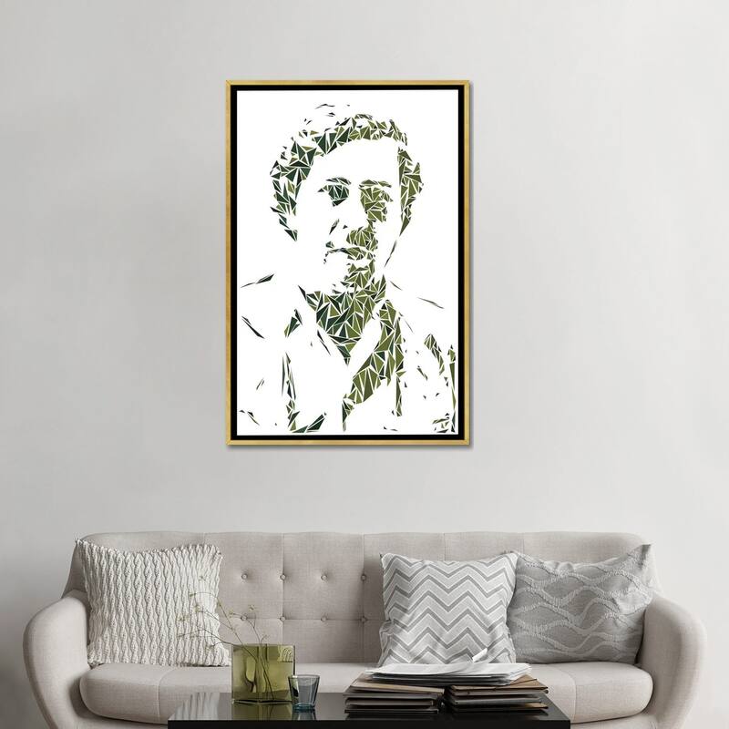 iCanvas "Pablo Escobar" by Cristian Mielu Framed Canvas Print