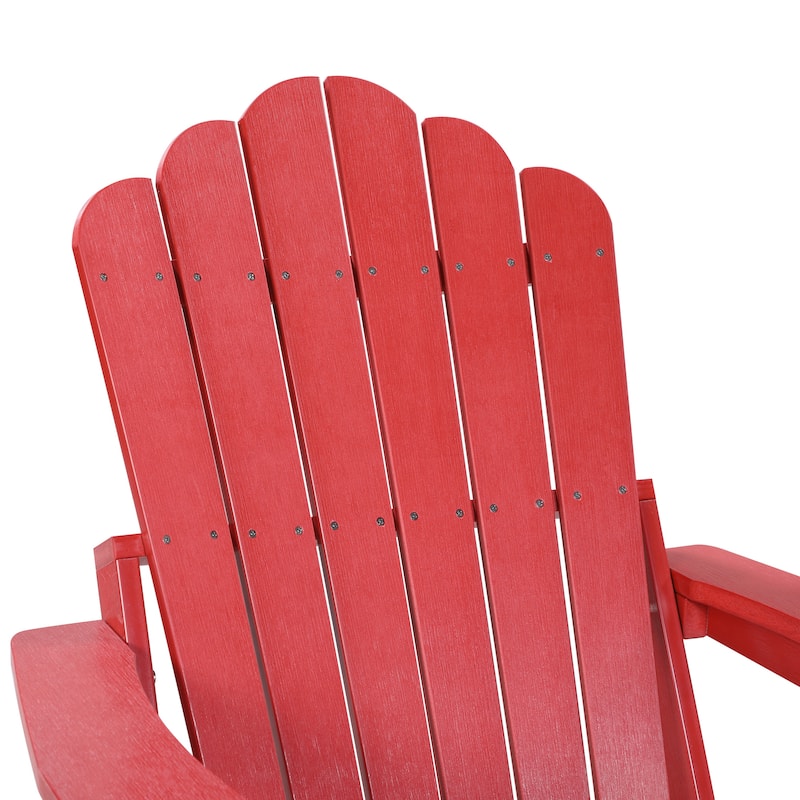 Haven Folding Poly Resin Plastic Adirondack Chair